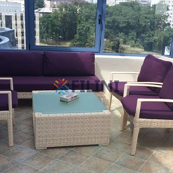 Садовая мебель из искусственного ротанга в портфолио FILINI. Офис на Немиге
