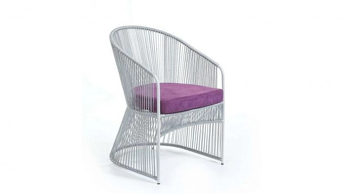 Купить стул "Фонтан" из джутовой веревки на террасу недорого в Минске. Фокси крафт - производство террасной мебели для летнего кафе, ресторана, сада, балкона, лоджии, дачи. Доставка, рассрочка