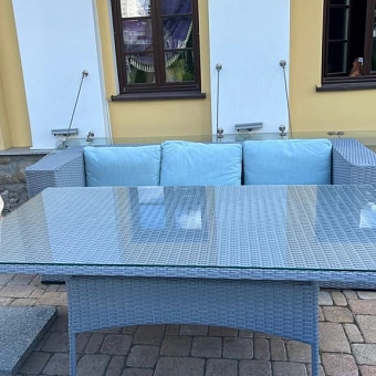 Садовая обеденная группа диван 