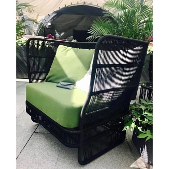 Большое плетеное кресло из веревки для террасы от производителя мебели ООО Фокси крафт