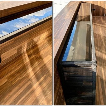 Приставная барная стойка из веревки, роупа, на металлическом основании в стиле Лофт от производителя ООО Фокси крафт Беларусь