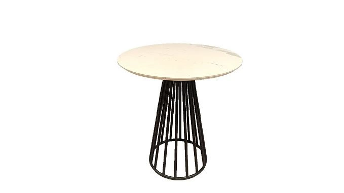 Небольшой кофейный стол "Фокус" c круглой столешницей из декоративного камня от производителя ООО Фокси крафт Минск