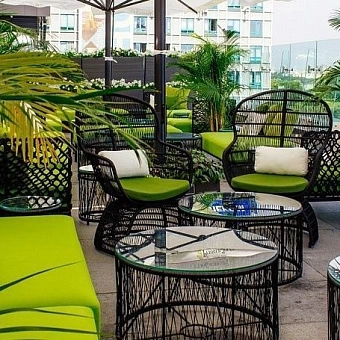 Лаунж мебель из веревки для террасы 