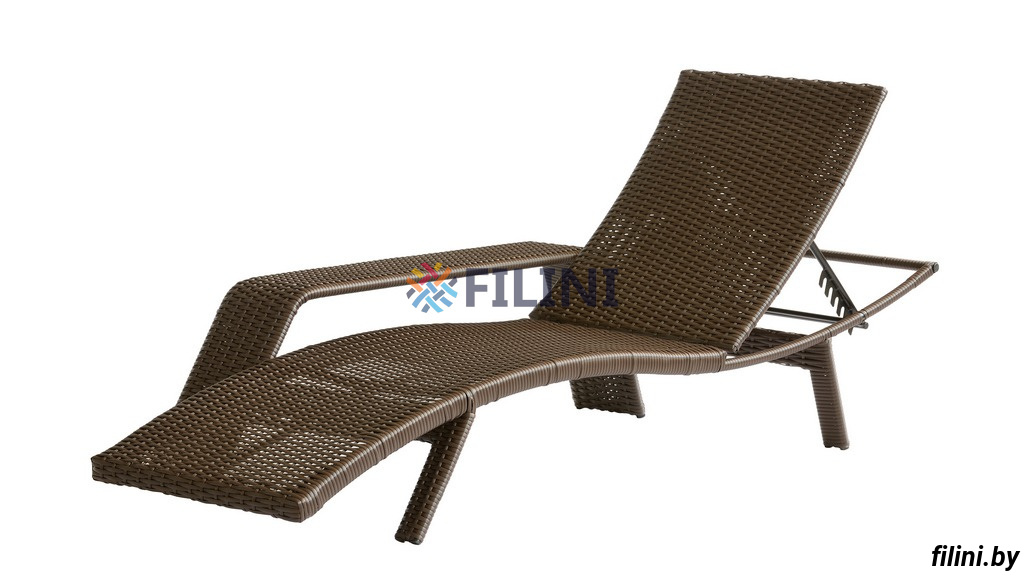 Садовый шезлонг "Марс-2" из искусственного ротанга на сайте производителя filini.by