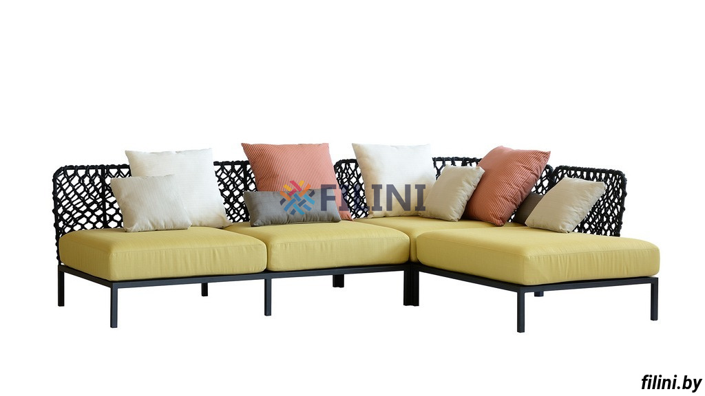 Модульный диван "Моджо" из роупа (веревки) на террасу на сайте производителя filini.by