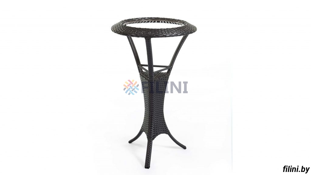 Стол барная стойка из искусственного ротанга. Барный барный стол "Стик" круглый, для уличного паба, бара, кафе купить в Минске у производителя ООО Фокси крафт