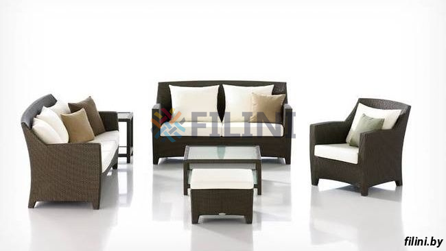 Комплект мебели для беседки "Лофт"  из искусственного ротанга на сайте производителя filini.by