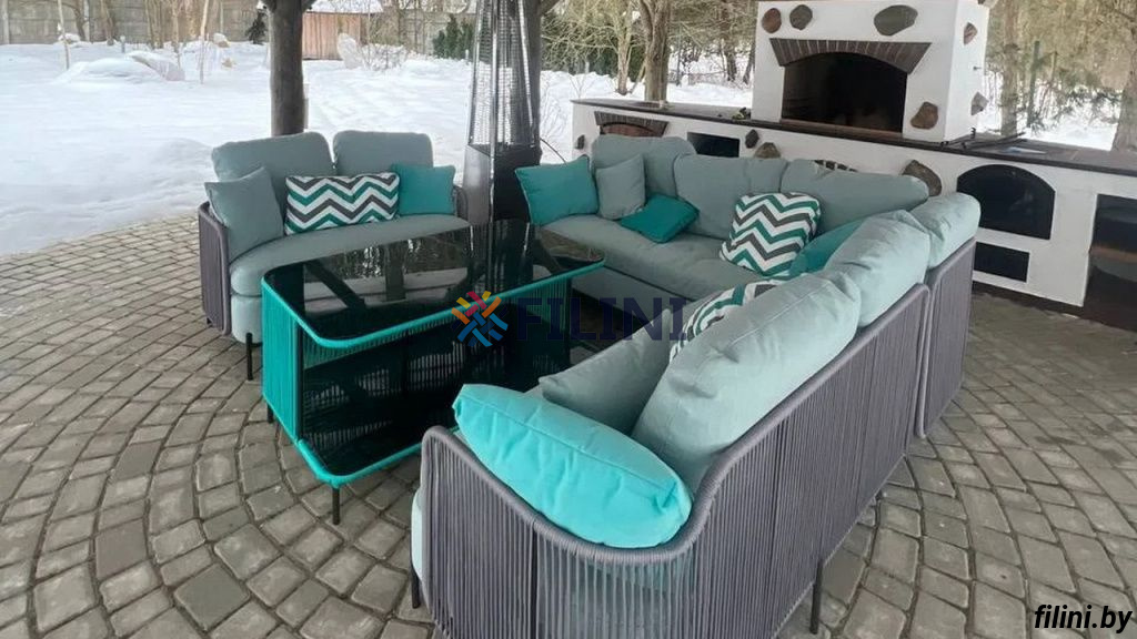 Комплект мебели для террасы - диваны и кофейный стол 