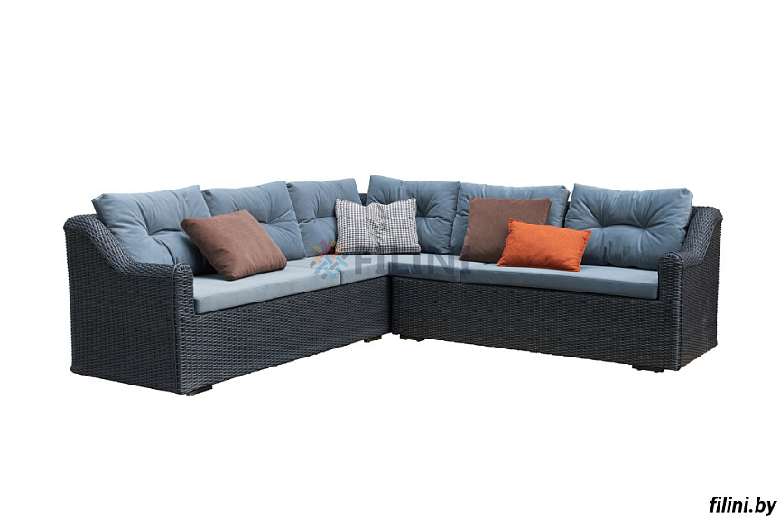 Уличный угловой диван "Бостон" для дачи на сайте производителя filini.by