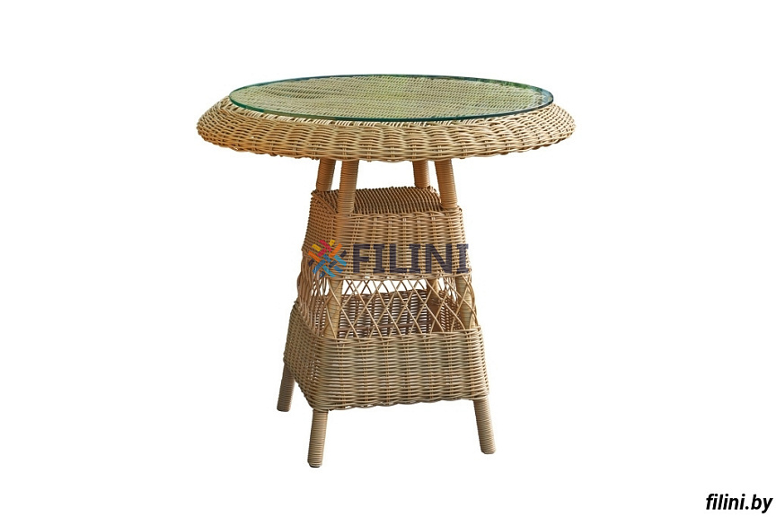 кофейный стол "Гроди". Обеденные, журнальные, кофейные столы из искусственного ротанга. Круглые, овальные, прямоугольные столы недорого Минск. Фокси крафт - уличная мебель для сада, террасы, балкона