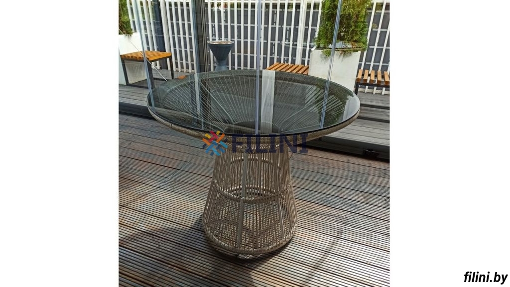 Кофейный стол из набора уличной мебель для ресторана "Фонтан" на заказ в каталоге производителя FILINI Минск