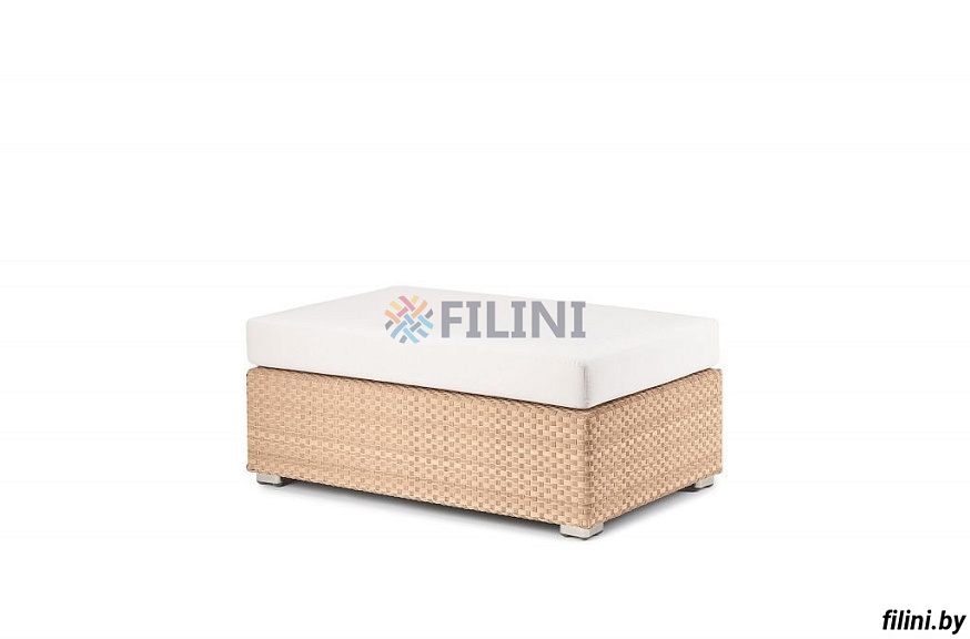 Плетеный пуф "Квадро" из искусственного ротанга на балкон, лоджию, веранду, террасу у производителя уличной мебели ООО Фокси крафт