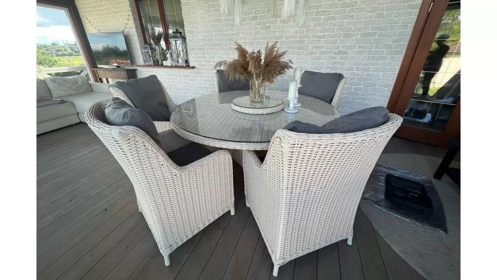 Круглый садовый стол Лорен и кресла Прованс для сада, террасы, ресторана, кафе